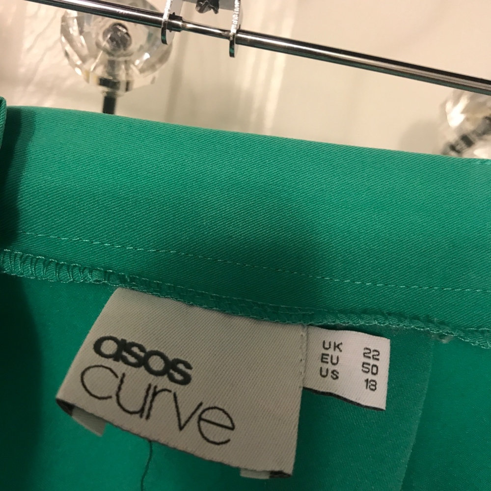 ASOS Curve Green Skater Skirt - Picture 2 of 5